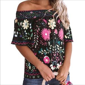 NWT XL off shoulder flowy top